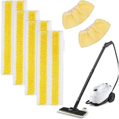 Famanu – 6 stuks microvezeldoekenset compatibel met Kärcher SC 2 - SC 3 - SC 4 - SC 5 stoomreiniger - vervangende wisserovertrek - accessoir