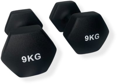Padisport - Dumbells 9 Kg - Halter - Gewichten Set Halters - Gewichten 9 Kg - Zwarte - Gewichten
