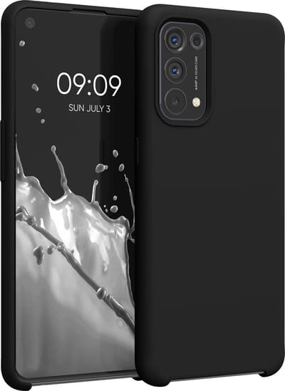 kwmobile telefoonhoesje geschikt voor Oppo Find X3 Lite - Hoesje met siliconen coating - Smartphone case in zwart