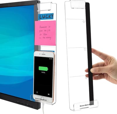Consumerce® 2 Stuks Zelfklevende Monitornotities – Acryl – Sticky Notes – Index Tabs – Stickynotes – Beeldscherm – Laptop – Monitor – Beeld Scherm – Computer – TV