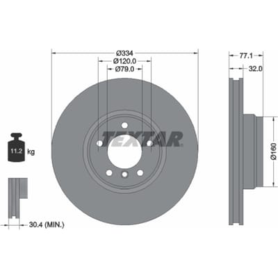 Remschijf TEXTAR 92072200