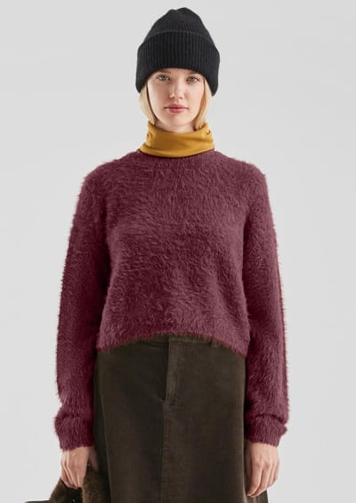 Korte Dikke Gebreide Pullover Dames QS