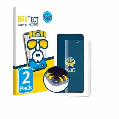 BROTECT - Screenprotector voor Motorola Edge 60 Pro - Folie Beschermfolie transparant volledig dekking - 2 Stuks