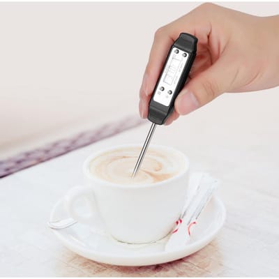 Draagbare Digitale Pen Type Thermometer met Lange Sonde voor Keuken Koken BBQ Vlees Frituren Eten MelkZwart zwart