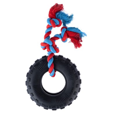 TIAKI rubberband met touw Ø15xH5cm Hond