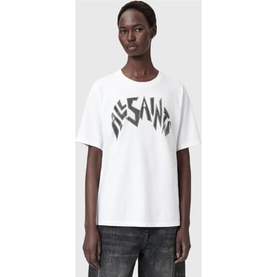 AllSaints Zinc Bf Tee Optic White Taglia: XS | Maglie Sportivi Outlet | Donna | Bianco