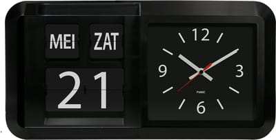 Fysic FK850 - Grote Dementieklok - Analoog - Datum en Tijd - 30 cm - Zwart