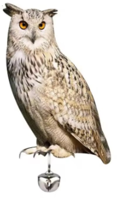 Lichte Kunstmatige Vogelverschrikker Hangende Decoratie – Uil – Nep Vogelafweermiddel en Vogelschrik voor Tuin, Balkon en Boomgaard – Effectieve Ongediertebestrijding tegen Duiven, Mussen en Andere Vogels