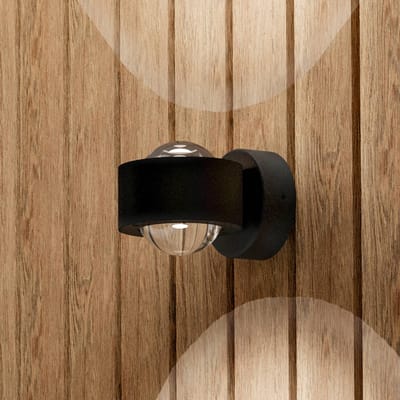 EGLO LED buiten wandlamp Treviolo, zwart, uitval 12 cm, 2-lamps