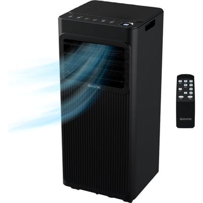 Auronic Mobiele Airco - 7.000 BTU - 3-in-1 - Airconditioning met 2 Raamafdichtingskits - Ventilator - Ontvochtiger - Tot 20m² - Zwart
