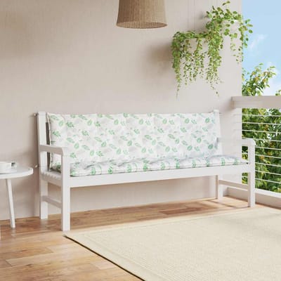 vidaXL - Tuinbankkussens - 2 - st - oxford - stof - bladpatroon