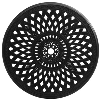 Yaheetech Bistrotafel Ø78 cm - Gegoten Aluminium - Parasolgat - Brons