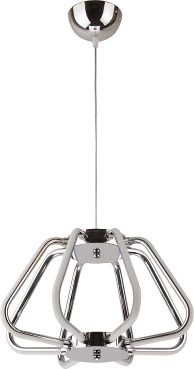 LED Hanglamp - Phoena - Industrieel - 38W - Natuurlijk Wit 4000K - Ovaal - Glans Chroom Aluminium