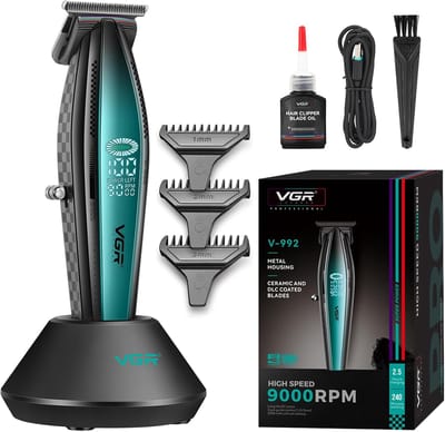 Draadloze Trimmer - Baardtrimmer Clipper - Professioneel Knippen - Metalen Behuizing - 240 Min Gebruik - Zilver