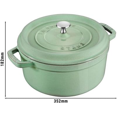 STAUB LA COCOTTE - Kookpot - Ø 280mm - Gietijzer - Saliegroen
