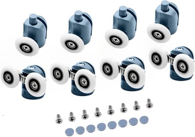 Douchedeur Wieltjes 25 mm Kunststof voor Glasdiktes 4-6 mm (8 Stuks)