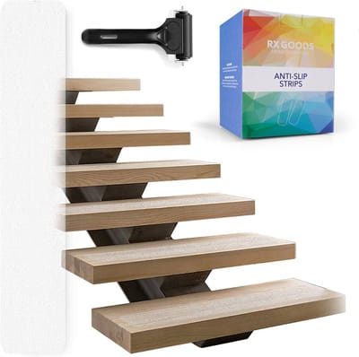 RX Goods 15 Stuks Zelfklevende Anti Slip Strips Met Roller – 60 x 10 cm – Grip Trap Stickers - Transparante Tape