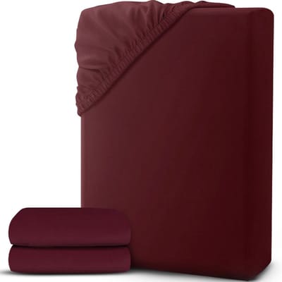 ApexArte® Matrasovertrek 160x200 - Dekbedovertrek - Hoeslaken - Matrasbeschermer - Extra Zacht - Bordeaux