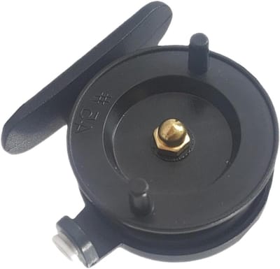 IJs vismolen - Vliegenrol - Vissen op ijs - Duurzaam ABS materiaal - 5 x 5 cm - Zwart