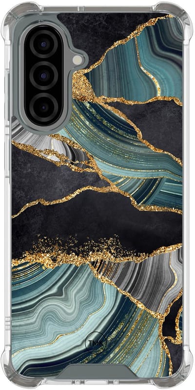 Shockproof hoesje geschikt voor Samsung Galaxy A56 - Marble jade stone - Schokbestendig - Verhoogde randen - TPU case - Extra Sterke Back Cover - Marmer - Transparant, Multi