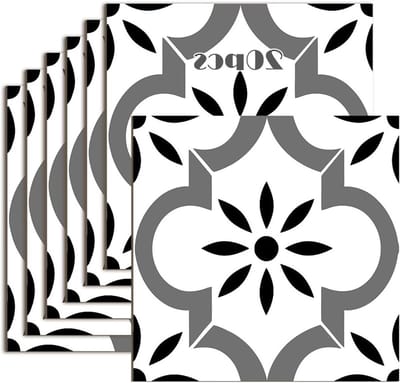 Zelfklevende Tegelstickers 20 x 20 cm voor Keuken en Badkamer, Waterdicht en Verwijderbaar, Perfect voor Vloeren en Muren (Verpakking van 20)