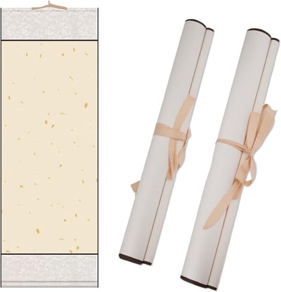 Set van 2 Lege Rijstpapier Scrolls voor Chinese Kalligrafie en Schilderkunst - 93 x 32 cm