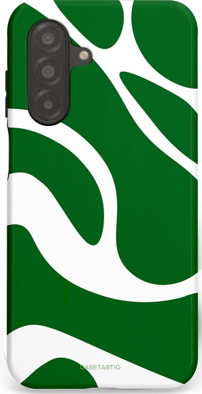 Casetastic Hoesje Geschikt voor Samsung A26 - Stijlvolle Beschermende Duo-layer Case - Groene Golven