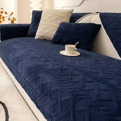 E-Shop4u® - Bankhoezen - Modern Geometric - Bankhoes - Kussenhoezen - Kussenhoes - 45x45cm Blauw