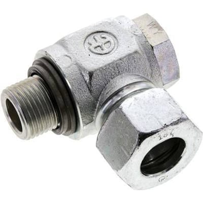 18L & G1/2'' Verzinkt Stalen Swivel Joint Snijringkoppeling Buitendraad 315bar NBR O-ring Draaibaar ISO 8434-1