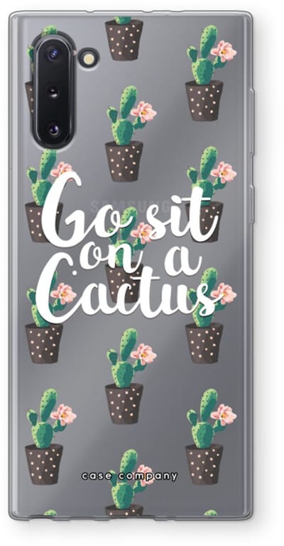 Case Company® - Hoesje geschikt voor Samsung Galaxy Note 10 hoesje - Cactus quote - Soft Cover Telefoonhoesje - Bescherming aan alle Kanten en Schermrand