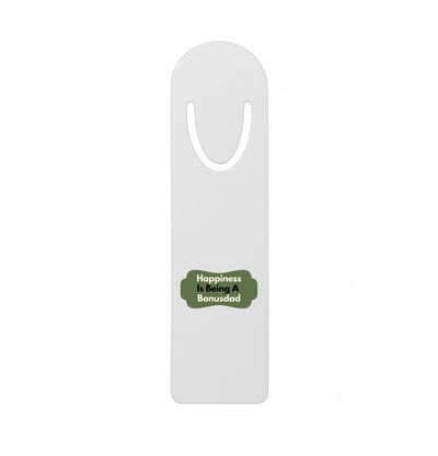Hacebo® - happiness is being a bonusdad metalen boekenlegger - Papa - de liefste bonusvader - vader cadeautjes - vaderdag - verjaardag - geschenk - kado Bladwijzer boekenleggers - 12.7 cm x 3.2cm
