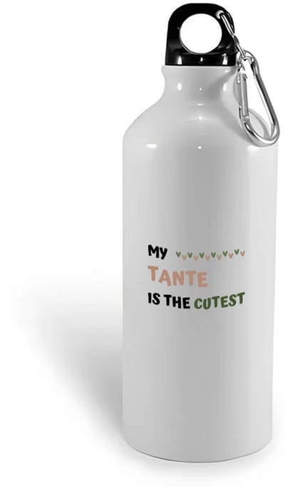 Hacebo® - my tante is the cutest waterfles - Tante - schattige tante - verjaardagscadeau - verjaardag - cadeau - cadeautje voor tante - tante artikelen - kado - geschenk - gift - water fles - 400ML