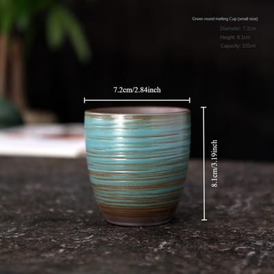350ml handgeschilderde keramische retro creatieve kiln change meesterkop theekop koffiekop tarwe theekop gray