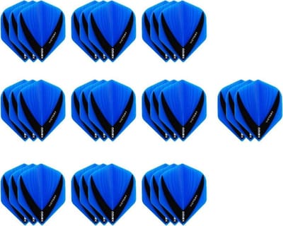 10 Sets (30 stuks) Stevige XS100 Vista - dart flights - Multipack - Aqua - blauw