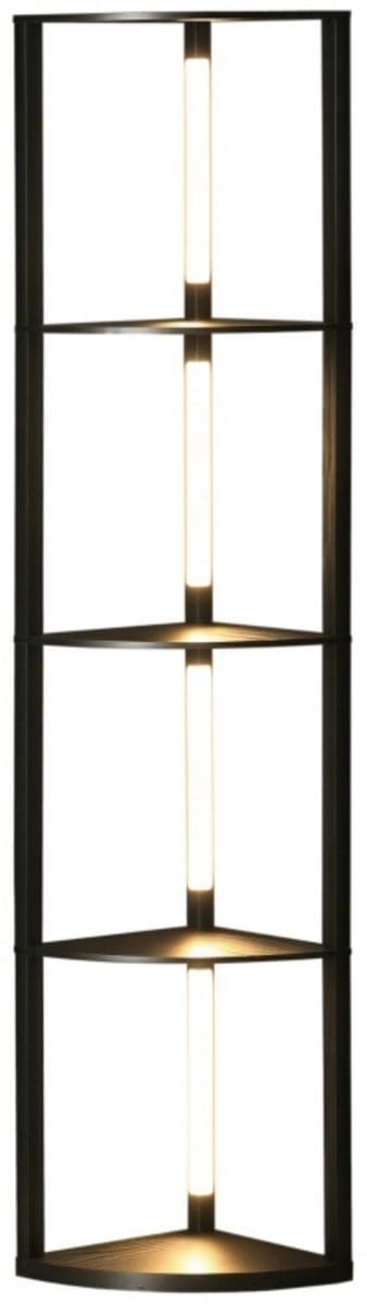 Zenzee vloerlamp dimbaar - Staande lamp - Stalamp - Met opbergruimte - 41x30x164cm - Zwart