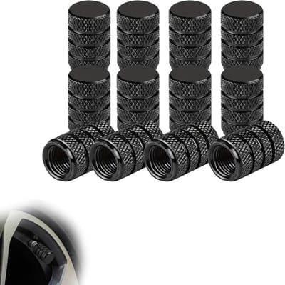 12 stuks Aluminium Ventieldoppen voor Auto's, Universele Ventieldoppen voor Banden, Geschikt voor Auto's, Trucks en Motorfietsen, (Grijs)
