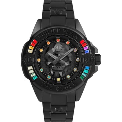 Philipp Plein The $kull PWNAA0522 Horloge - Staal - Zwart - Ø 41 mm