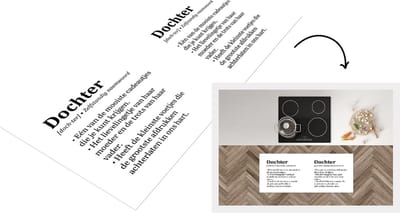 Keukenloper - Loper keuken - Dochter - Woordenboek - Quote - Definitie - Spreuken - Cadeau - 120x50 cm - Keukenloper vinyl