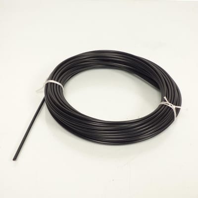Rouleau 25m de petite gaine noire standard fil plat 25/10 pour câble de gaz mob