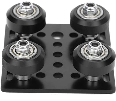 Dailygoods- V-wielplaat Aluminium - Lineaire Rail - 3D-printeraccessoires - Zwarte V-type Portaalplaat - Set van 1 - Duurzaam Materiaal