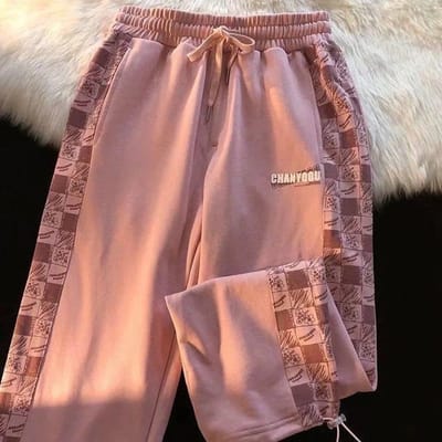 Heren Nieuwe Zomer Rechte Pijp Mode Casual Broek Design Niche Sportbroek Losse Jeugd Trendy Broek 3XL roze