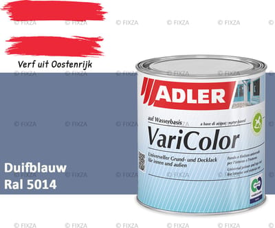 ADLER Varicolor Lakverf RAL 5014 – Duifblauw 750 ml – 2-in-1 Houtverf, Metaalverf en Kunststof Lak voor Binnen & Buiten