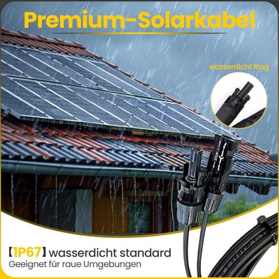 Professionele 20m Verbindingskabel 10mm2 voor Zonnepanelen - Flexibel en Duurzaam