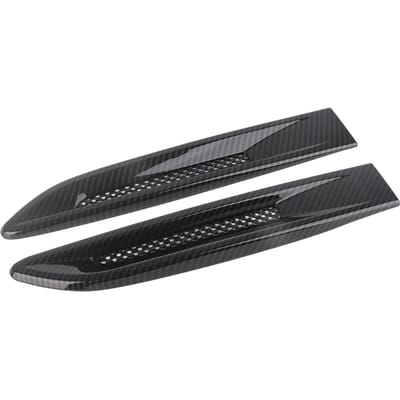 2 stuks Carbon Fiber Textuur Spatbord Zijluchtuitlaat Afdekking Past voor Jaguar XF XFL XE zwart