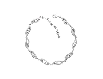 Cocktail Armband - Zilver Armband Dames met Zirkonia - Zirkonia Armband - Dames Armband Zilver - Zilveren Armband Dames - Zilver 925 - Amona Jewelry
