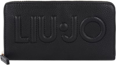 Liu Jo Logo Wallet Dames Ritsportemonnee - Zwart
