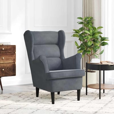 vidaXL Fauteuil fluweel donkergrijs