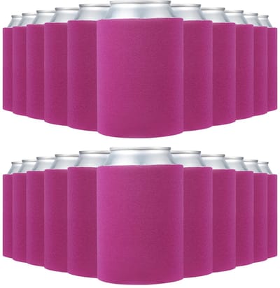 Dailygoods- Koelhoezen 100 stuks - Opvouwbaar - Isolerend - Voor 10 oz Blikjes - Duurzaam Schuim - Voor Bruiloften/Feesten - Drankkoeler
