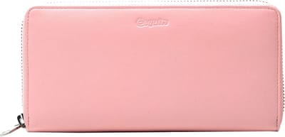 Esquire Leren Portemonnee Viktoria Zip Around Wallet Apricot Blush Roze