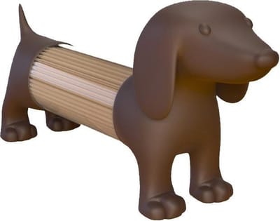 Teckel Cocktailprikkerhouder - Bruin - Balvi